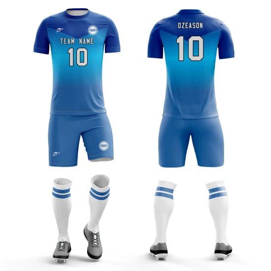 Custom High Quality Soccer Jersey Set Printing Design Blank Football Soccer Uniform