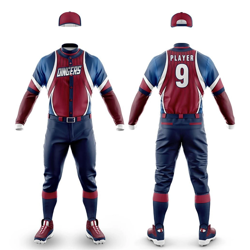 Professional Design Factory Supply Custom Team Logo Sublimated Spandex Baseball Uniforms