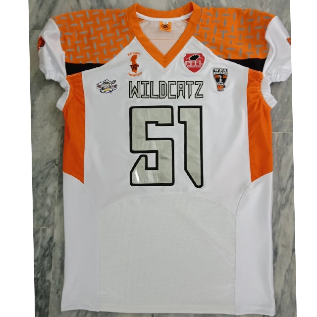 American Football Uniforms Custom Made Design with Tackle Twill Name Numbers Embroidery Patch Work