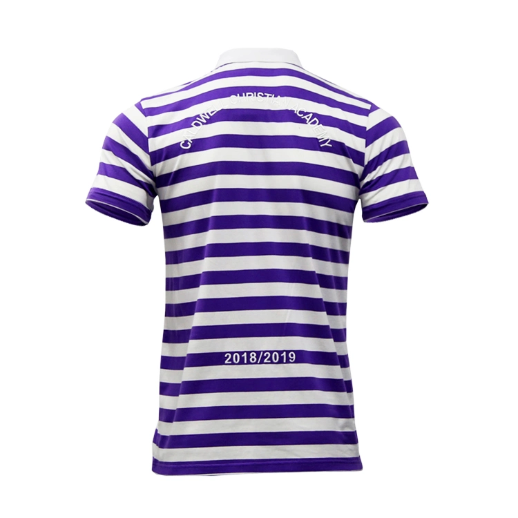 Healong Fashion Sportswear Clothing Polo Shirt Design Stripe Custom Polo T Shirt