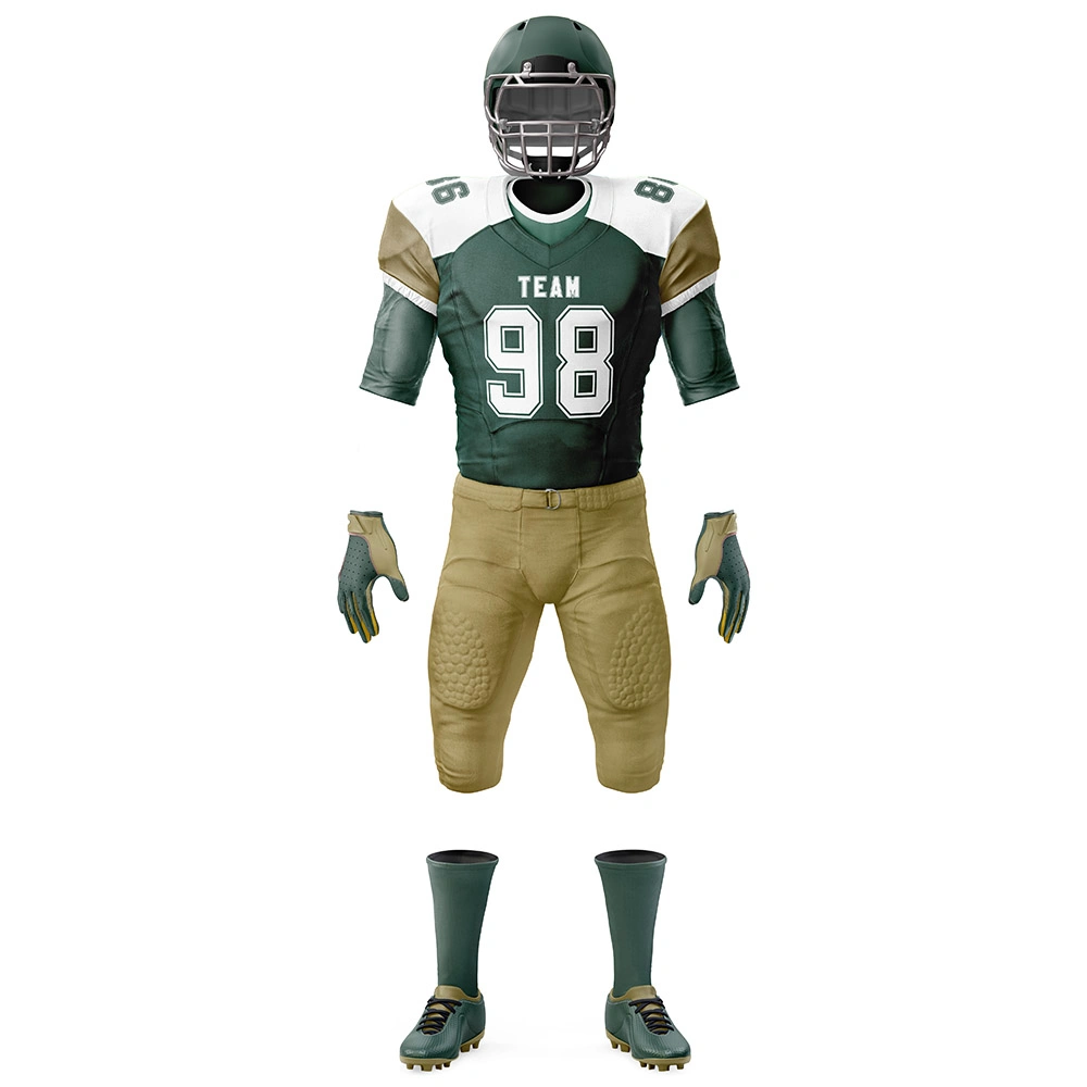 Customized Logo Quick Dry American Football Uniforms Football Sports Set Wears High Quality Soccer Uniforms at Wholesale