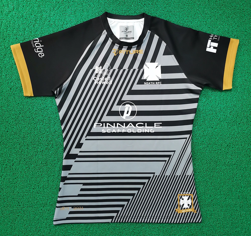 Wholesale Custom Dri Fit Polyester Rugby Jersey Shirt Embroidery Sublimation Running Training Sport Sports Wear Classic Retro Vintage Fashion Rugby Uniform