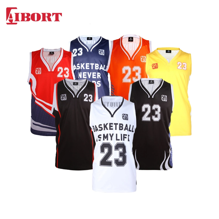 Aibort Custom 100%Polyester Fabric Wholesales Basketball Jersey Uniform (N-BS04)