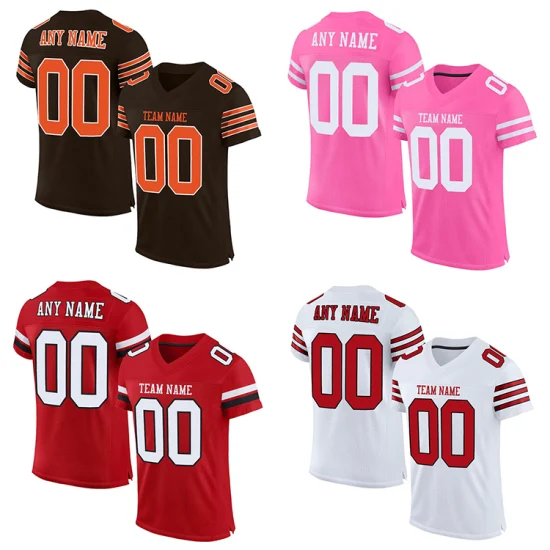 High Quality Football Shirts Jersey Rugby Customized Unusual Vintage Wholesale American Football Uniform