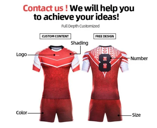 OEM DIY Custom Patterned Full Sublimated Rugby Uniforms