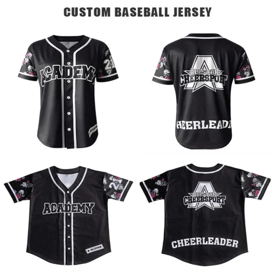 Custom Sublimated Team Name Logo Number Printing Sportswear Baseball Uniform Shirt Women Men Baseball Jersey