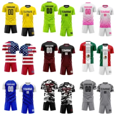 Cheap Sublimated Custom Football Shirt Uniform Football Club Men Customized Soccer Uniform