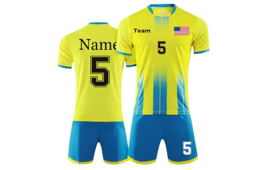 Wholesale Customized Team Sport Wear Black Sublimated Printed V Neck Soccer Uniforms Outdoor Team Uniform