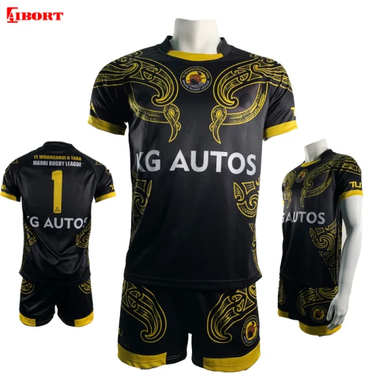 Aibort 100% Polyester Jersey Rugby Uniform with Custom Logo Number